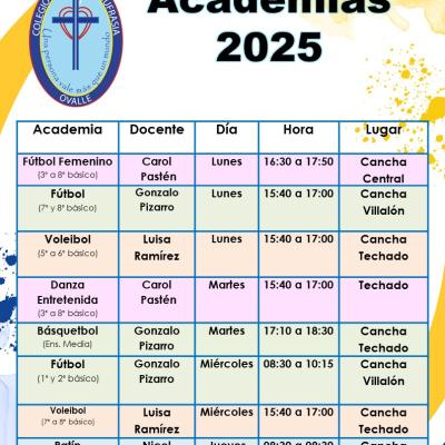 Horario Academias